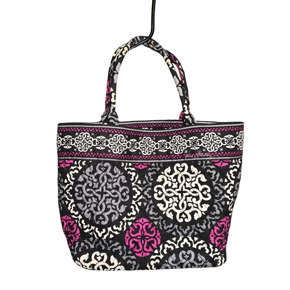 Vera Bradley Black and Pink Patterned Tote